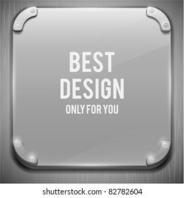 Metal plate (vector illustration)