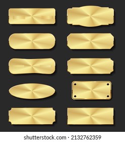 Metal plates premium quality golden collection