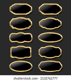 Metal plates premium quality golden collection