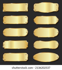 Metal plates premium quality golden collection