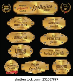 Metal Plates Premium Quality Golden Collection