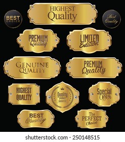 Metal plates premium quality golden collection