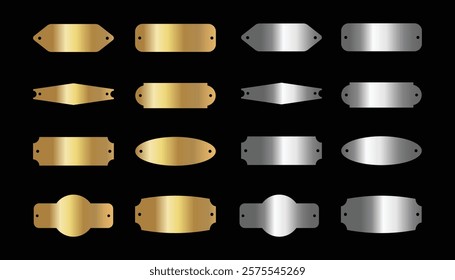 Metal plates premium quality golden and silver color collection