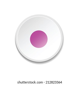 Metal player buttons. vector illustration 