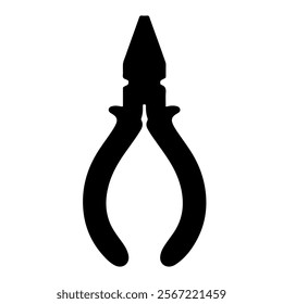 Metal plier silhouette vector icon sign symbol illustration design.
