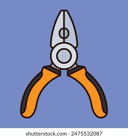 Metal Plier vector tool icon. Plier Claw Tool illustration. Crafting tool Plier