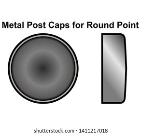 Metal Post Caps for round Point