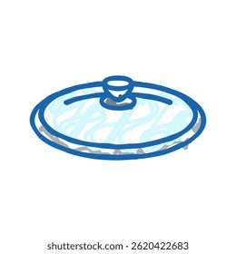 metal pot cooking doodle icon sketch vector. metal pot cooking sign. isolated symbol illustration