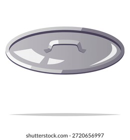 Metalltopfdeckel, einzelne Illustration