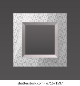 metal printed frame blank for your text, photo or design eps10 isolated vector illustration