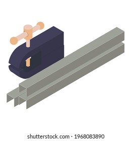 Metal product icon. Isometric illustration of metal product vector icon for web