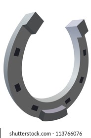 Metal product for shoeing horses. The illustration on a white background.