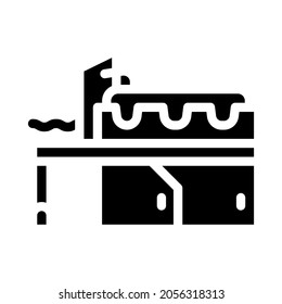 metal production industry equipment glyph icon vector. metal production industry equipment sign. isolated contour symbol black illustration