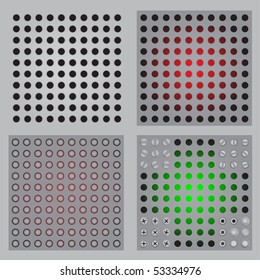 Metal protective lattice, bolts, screws.