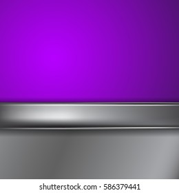 Metal purple background with place for text. Pattern for your business design. EPS10 Vector.