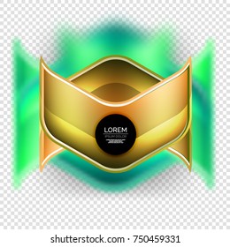 Metal realistic techno arrow background design template