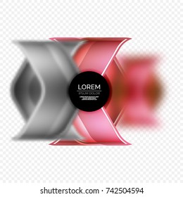 Plantilla de diseño de fondo de flecha roja tecno realista metálica