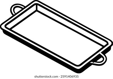 Metal Rectangular Kitchen  food item  vector  art illustration  