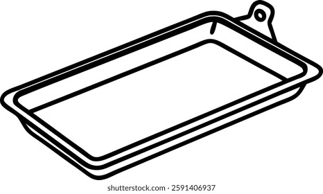 Metal Rectangular Kitchen  food item  vector  art illustration  