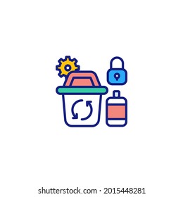 Metal Recycle icon in vector. Logotype
