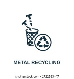 Metal Recycling icon. Simple illustration from recycling collection. Creative Metal Recycling icon for web design, templates, infographics and more