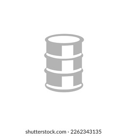 metal red barrel icon, vector illustration