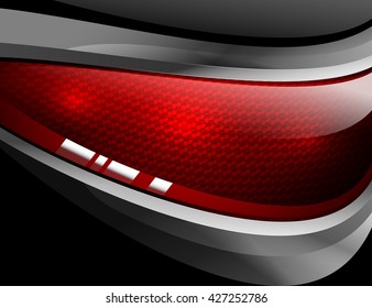 Metal and red lighting vector abstract background