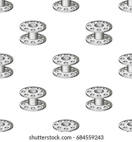 Metal reel for threads.Sewing or tailoring tools kit single icon in cartoon style vector symbol stock illustration.