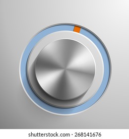 Metal regulator with arrow. Vector image.