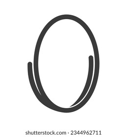 Metal ring glyph icon isolated on white background.Vector illustration.