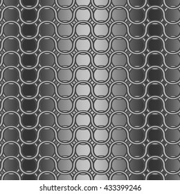 Metal rings on metal, background. Vector illustration