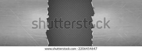 Metal Rip Hole Horizontal Background Frame Stock Vector (Royalty Free ...