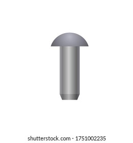 Metal rivet. Vector illustration isolated on white background