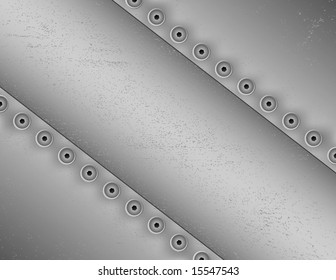 Metal Riveted Background. Texture is grouped for easy removal.