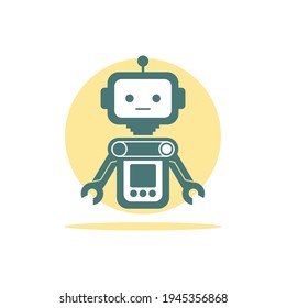 metal robot abstract vector image