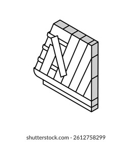 metal roof mounting isometric icon vector. metal roof mounting sign. isolated symbol illustration