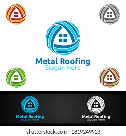 Metal Roofing Logo For Shingles Roof Real Estate Or Handyman Architecture