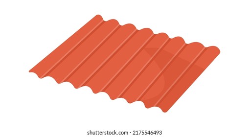 Metal roofing sheet Construction Industry. Vector illustration