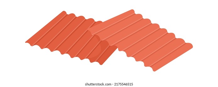 Hojas de techos de metal Industria de la construcción. Ilustración del vector