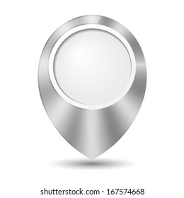 Metal round 3D map pointer