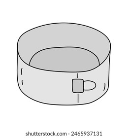 Plato de hornear redondo de metal para pastel o sartén Springform, elemento de diseño de cocina de cocción o horneado, Vector