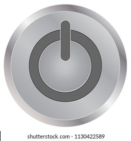 Metal round button on energy vector eps 10
