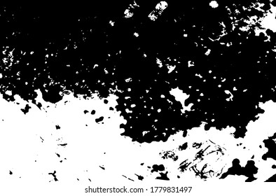 Metallrosthintergrund.Grunge-Struktur. Grunge, schwarz-weißes Vektorüberlagern. Graugraue Oberfläche.