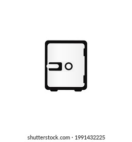 metal safe icon vector on a white background