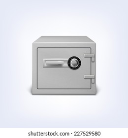 Metal safe with lock, security concept icon. Strongbox, , isolated