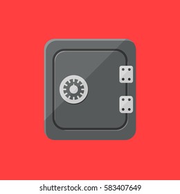 metal safe red