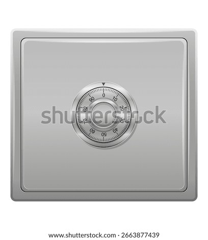 metal safe for storage and security vector illustration isolated on white background