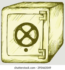 Metal safe. Vector Image