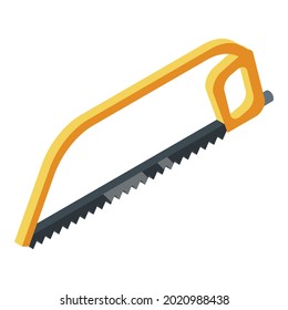 Metal saw icon. Isometric of metal saw vector icon for web design isolated on white background