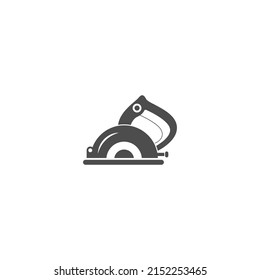 Metal saw icon logo design illustration template